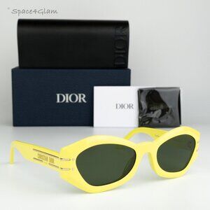 BRAND NEW Dior DIORSIGNATURE B1U 66C0 Yellow Green Women Butterfly Sunglasses